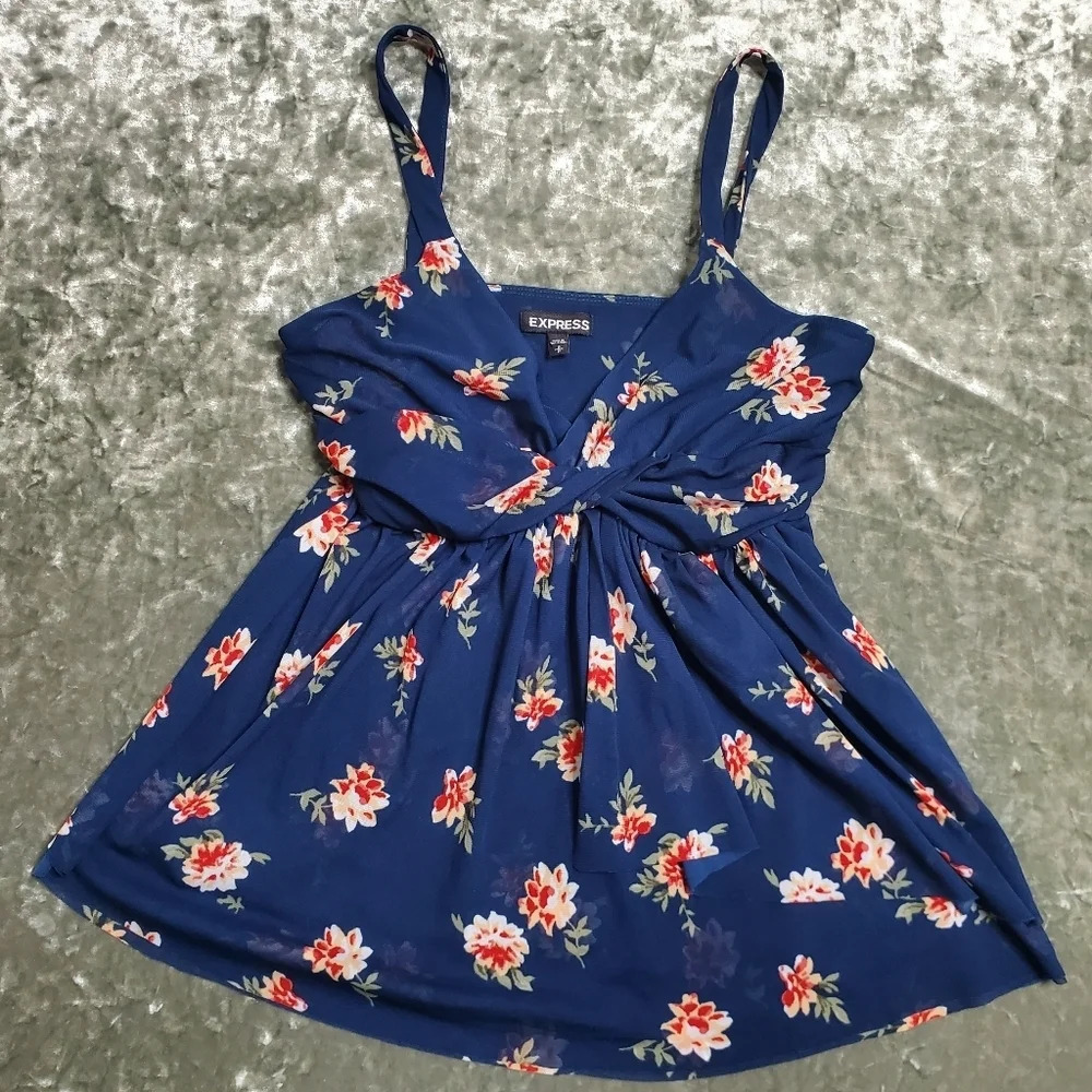 Express Floral Sheer Tank